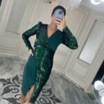 پیراهن میدی پولکی کد V04