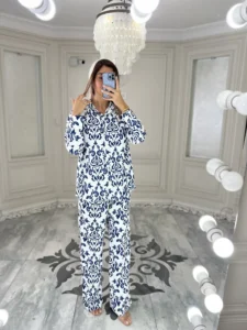 شومیز شلوار چاپی کد 4035010