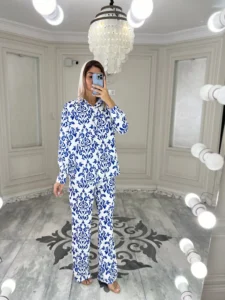 شومیز شلوار چاپی کد 4035010 - Image 4