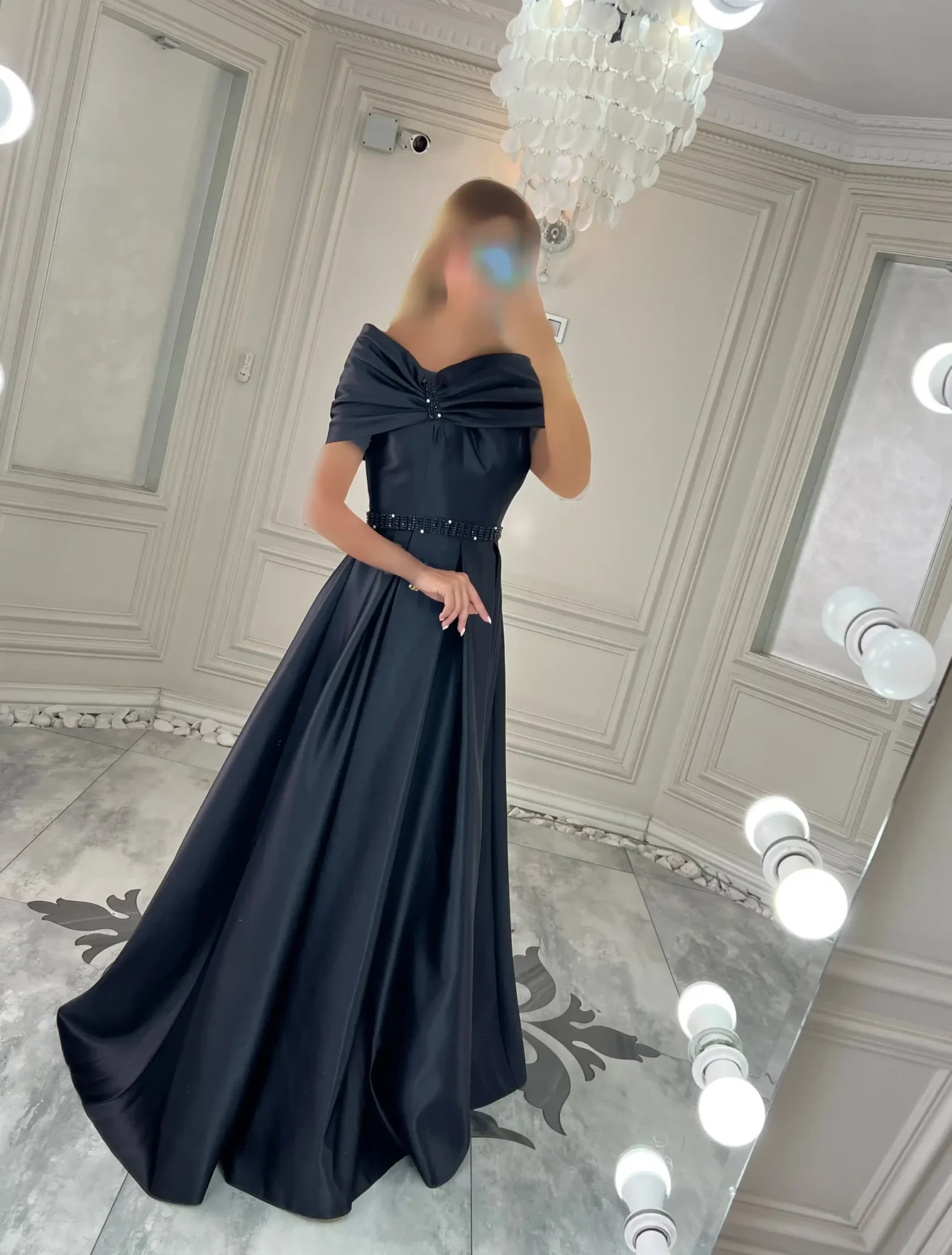 پیراهن ساتن ماکسی یقه پاپیونی کد 4011038 - Image 6