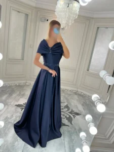 پیراهن ساتن ماکسی یقه پاپیونی کد 4011038 - Image 11