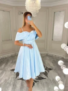 پیراهن میدی براق Off Shoulder کد 4022017 - Image 3