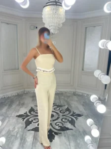 تاپ شلوار لینن کد 01501009 - Image 6