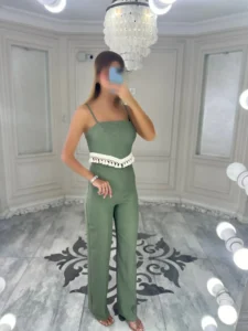 تاپ شلوار لینن کد 01501009 - Image 5