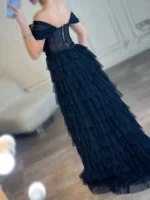 پیراهن پله ای حریر کد 3010 - Image 3