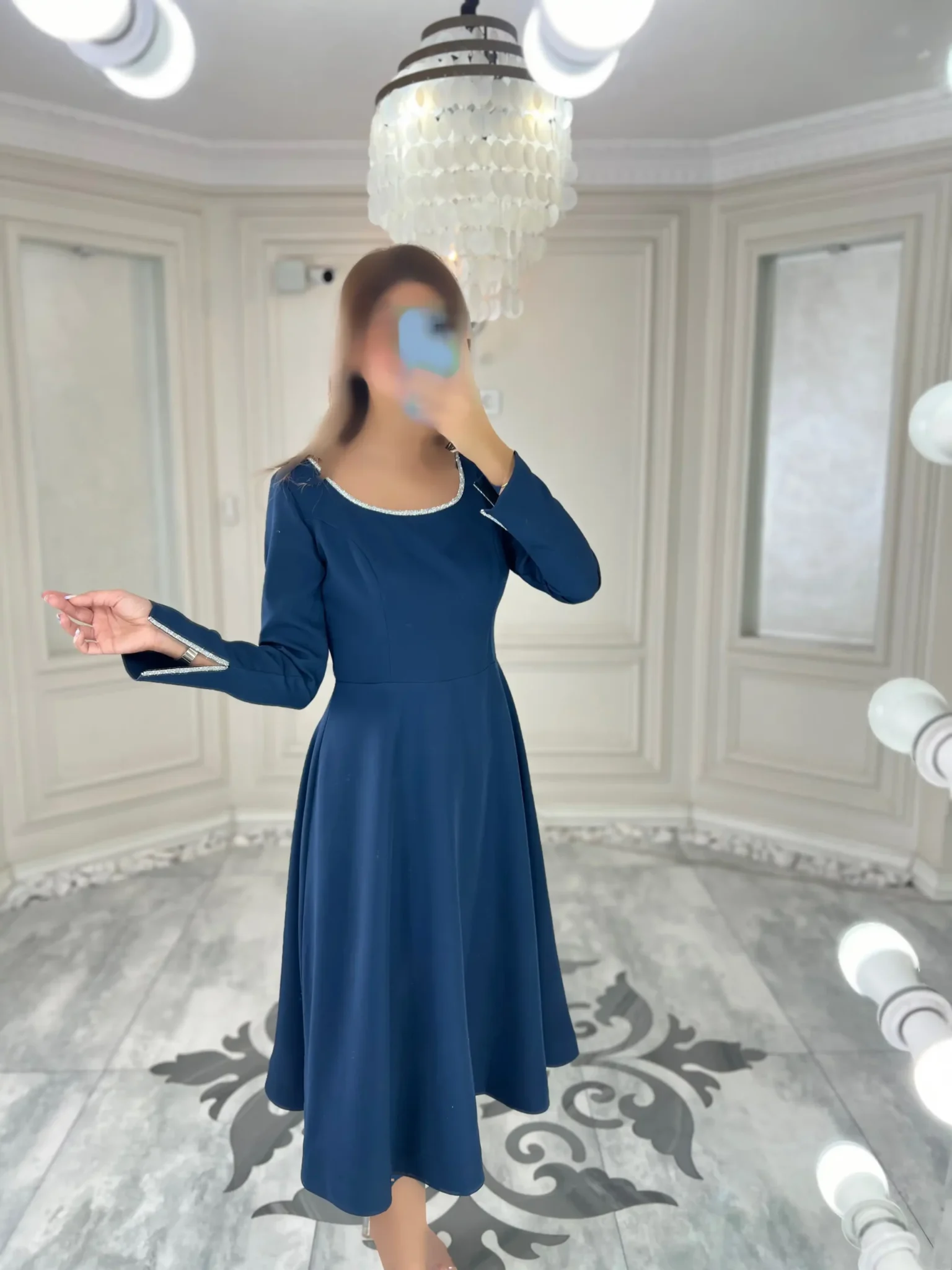 پیراهن میدی یقه نگین دار کد 3233 - Image 1
