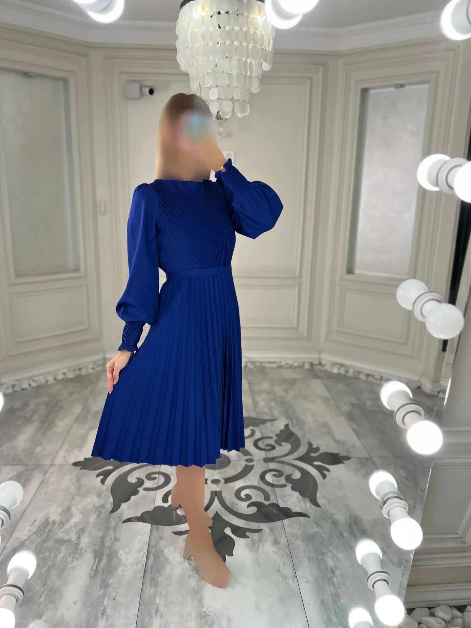 پیراهن میدی پلیسه کرپ کد U93 - Image 5