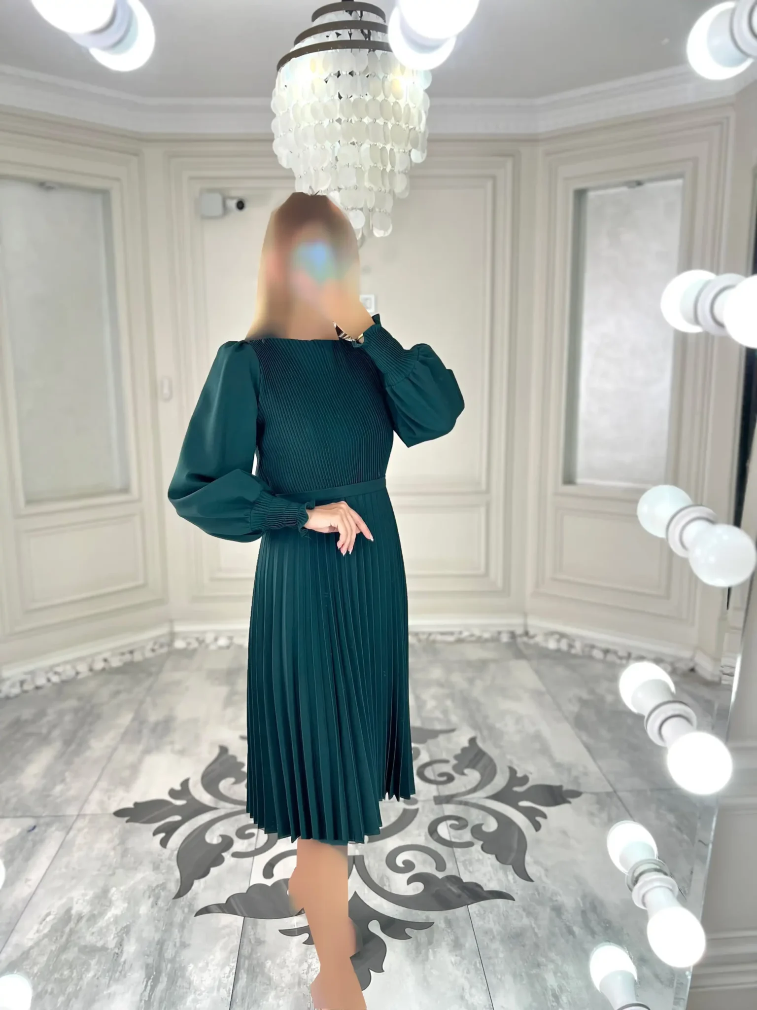 پیراهن میدی پلیسه کرپ کد U93 - Image 4