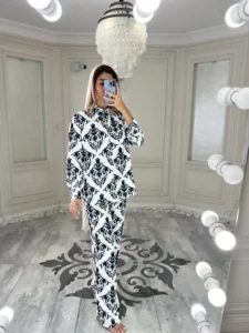 شومیز شلوار چاپی کد 4035010 - Image 5