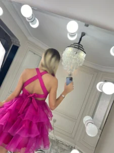 پیراهن عروسکی پفی پشت باز کد 2591 - Image 6