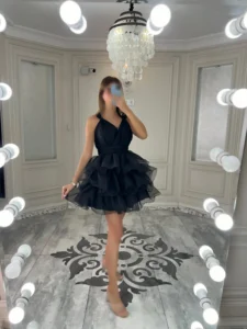 پیراهن عروسکی پفی پشت باز کد 2591 - Image 4