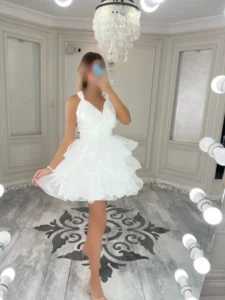 پیراهن عروسکی پفی پشت باز کد 2591 - Image 5