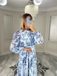 پیراهن ساحلی گلدار کد 4021021 - Image 2