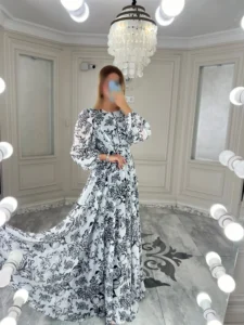 پیراهن ساحلی گلدار کد 4021021 - Image 4