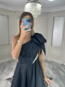 پیراهن ماکسی رومی کمر نگین کد W78 - Image 6