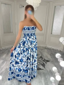 پیراهن ساحلی چاپی کد 4031010 - Image 2