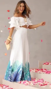 کراپ و شلوار پایین چاپی کد 4035005 - Image 5