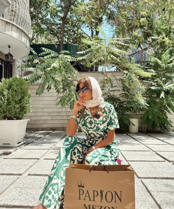 کراپ و شلوار چاپی کد 4025001