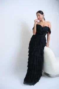 پیراهن پله ای حریر کد 3010 - Image 4