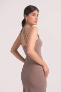 پیراهن ماکسی یقه نگین کد Q49/3 - Image 2