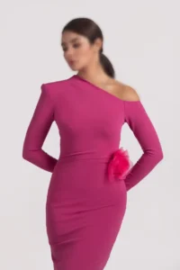 پیراهن ماکسی گل دار کوچک کد Y53 - Image 3