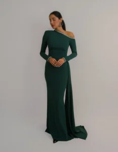 ماکسی یقه کج نگین کد Z18 - Image 3