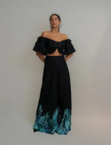 کراپ و شلوار پایین چاپی کد 4035005 - Image 3