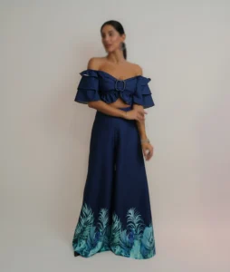 کراپ و شلوار پایین چاپی کد 4035005 - Image 2