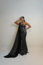 پیراهن ماکسی تمام کار شده پولکی کد Y47