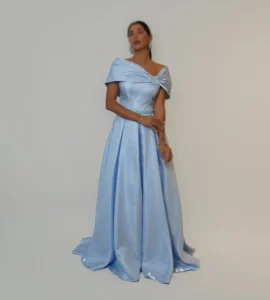 ماکسی ساتن بالا پاپیون براق کد 4031009 - Image 2