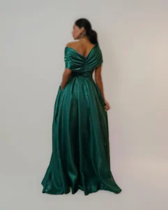 ماکسی ساتن بالا پاپیون براق کد 4031009 - Image 6