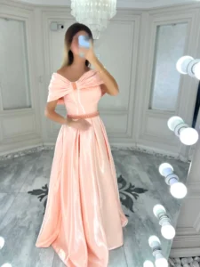 ماکسی ساتن بالا پاپیون براق کد 4031009 - Image 10