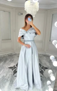 ماکسی ساتن بالا پاپیون براق کد 4031009 - Image 12