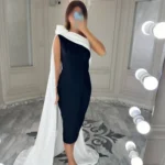 پیراهن میدی سرشانه گل شالدار کد Z50