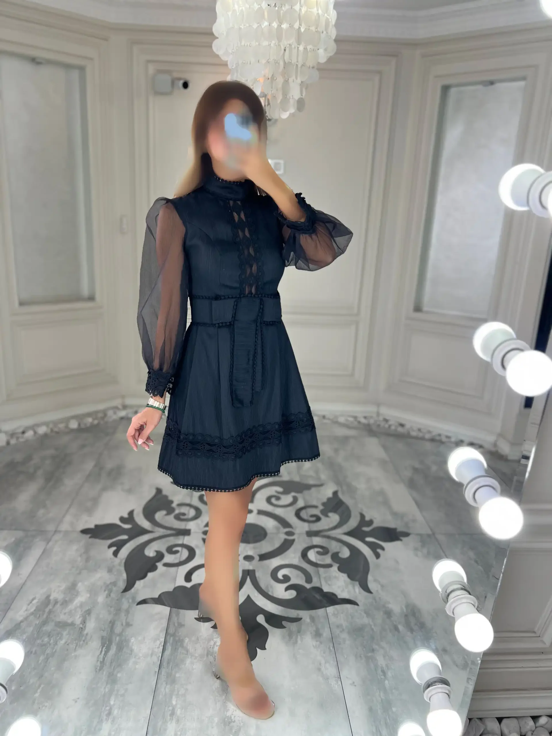 IMG_8368 پیراهن کوتاه آستین حریر کد 2972 - Image 1