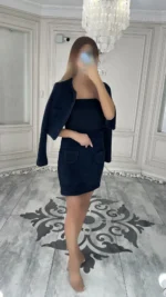 کت دامن بافت مرواریدی کد 4028010 - Image 3