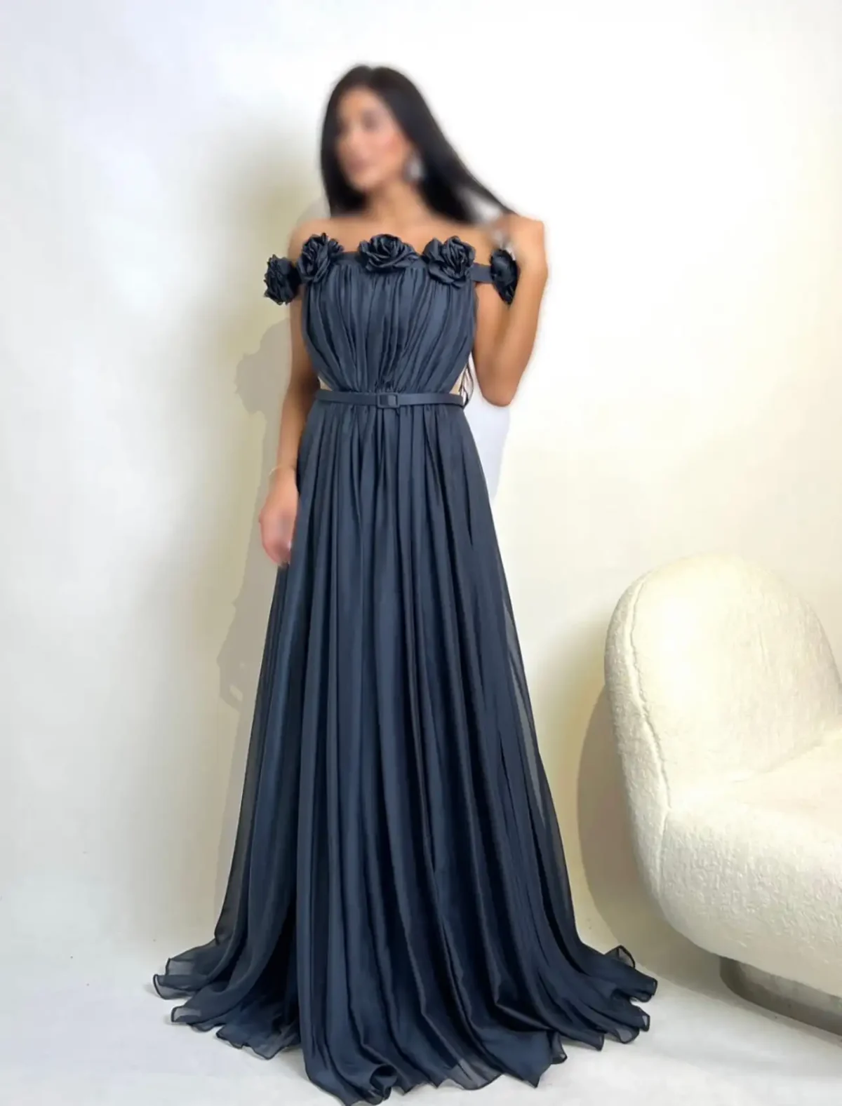 ماکسی حریر بالا گل کد 2748 - Image 1