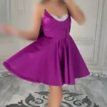 پیراهن عروسکی جلو نگین کد 4022030