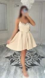 پیراهن عروسکی جلو نگین کد 4022030 - Image 8