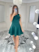 پیراهن کوتاه شانه گل کد 3128 - Image 2