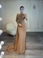 ماکسی یقه یه طرفه نگینی کد 4031011 - Image 2