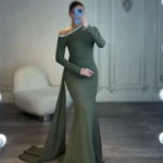 ماکسی یقه یه طرفه نگینی کد 4031011