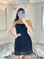 پیراهن کوتاه دانتل گل کد 4032023 - Image 8