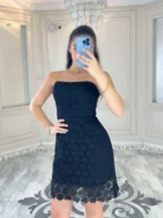 پیراهن کوتاه دانتل گل کد 4032023 - Image 12