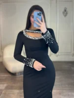 پیراهن ماکسی مرواریدی کد 11065 - Image 2