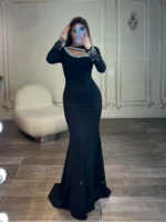 پیراهن ماکسی مرواریدی کد 11065