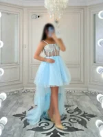 پیراهن ماکسی بالا پولکی کد 2326 - Image 4