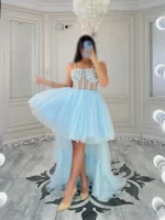 پیراهن ماکسی بالا پولکی کد 2326 - Image 2