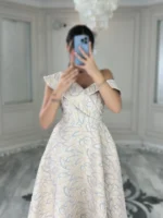 پیراهن میدی ژاکارد کد 4031030 - Image 6