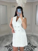 پیراهن دکمه ای کار شده کد 4032012 - Image 2